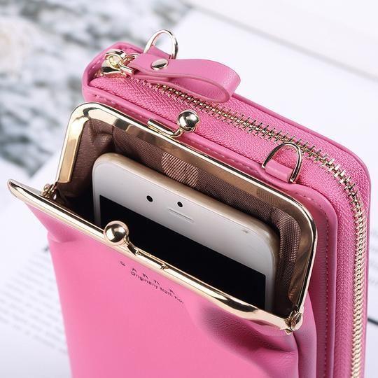 Soft Leather Crossbody Phone Bag