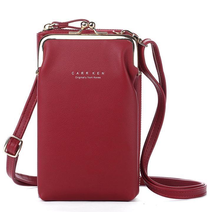 Soft Leather Crossbody Phone Bag