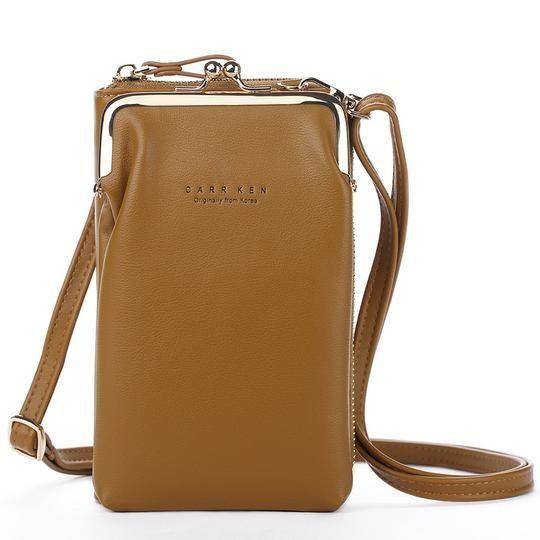 Soft Leather Crossbody Phone Bag