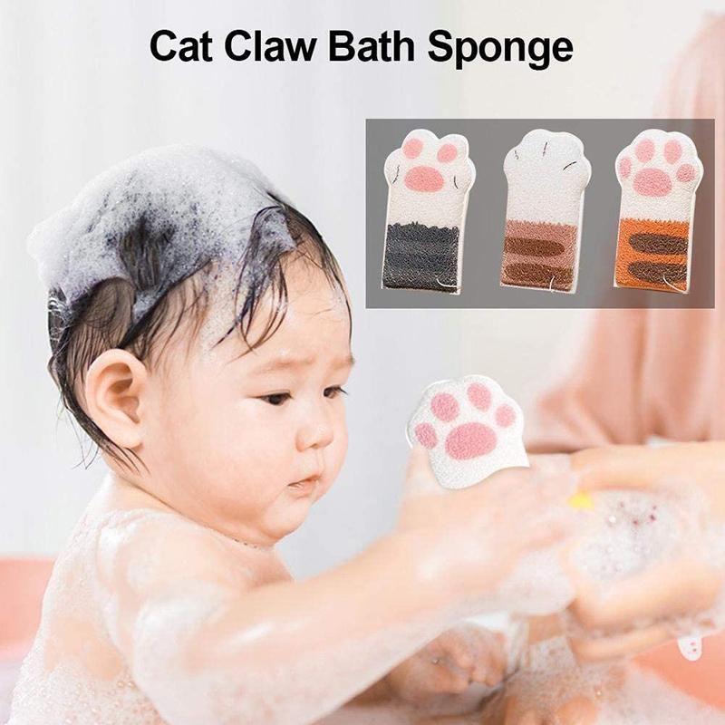 Soft Cute Cat Paw Bath Sponge