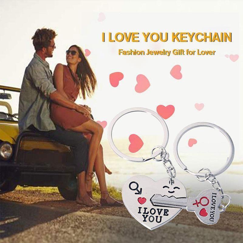 “I LOVE YOU” Necklace / Key Chain (1 Pair)