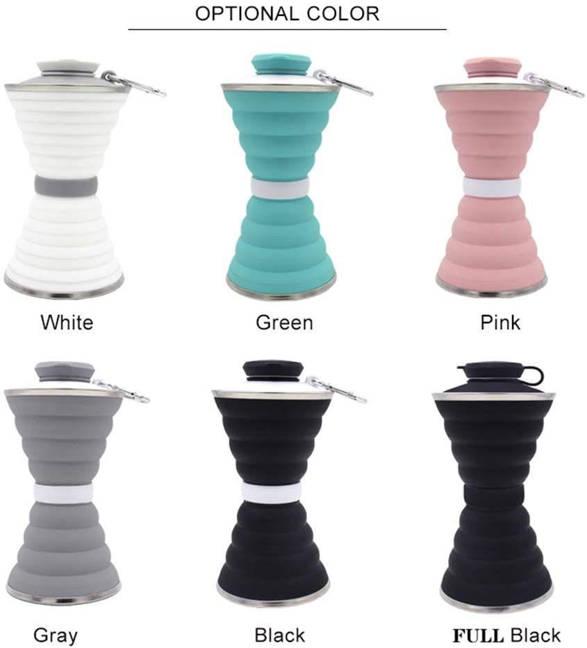 Sports outdoor silicone kettle folding cup