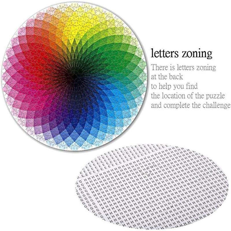 Gradient Colorful Rainbow Round Puzzles