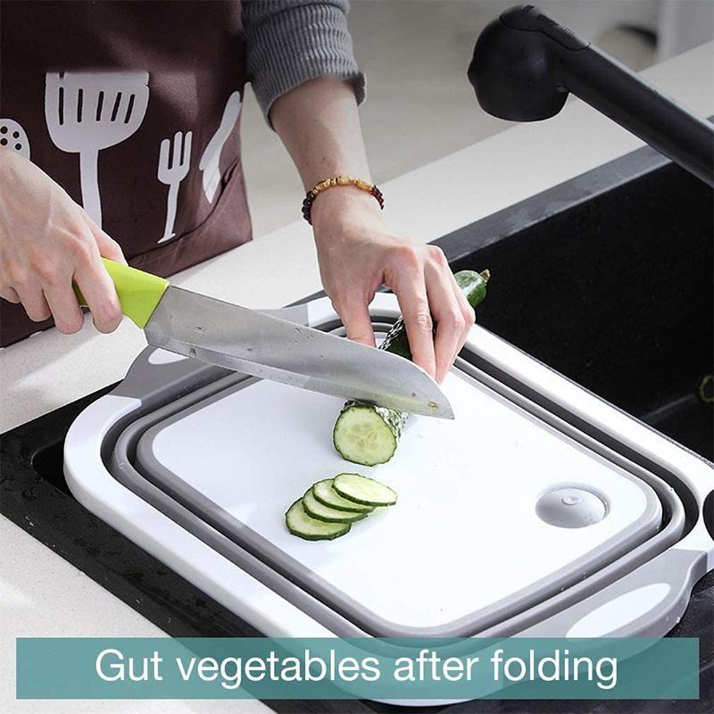 Multifunctional Cutting Board Foldable Sink Drain Basket