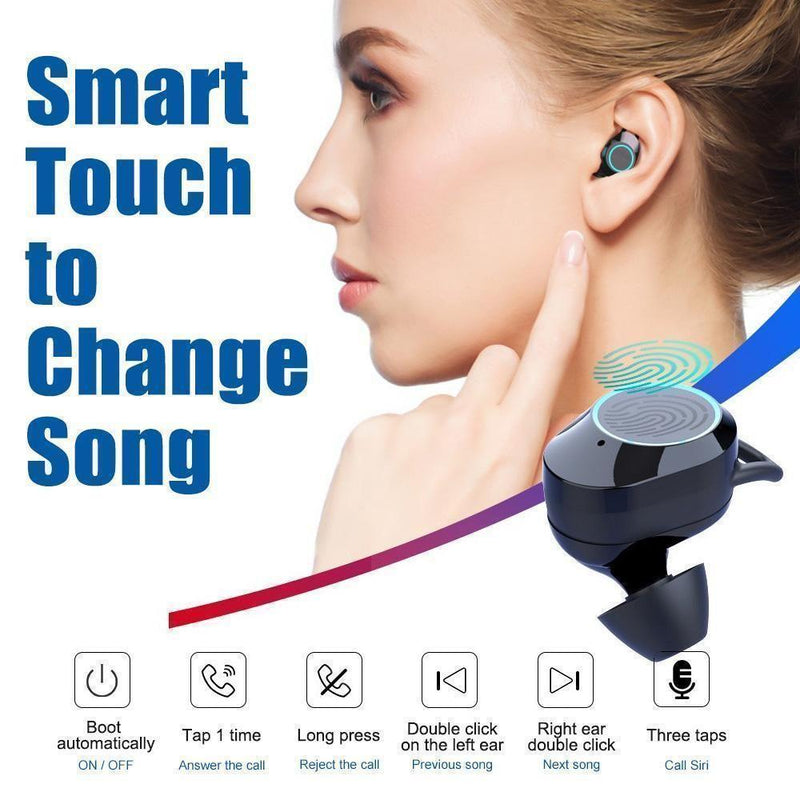 Waterproof Wireless Bluetooth Earphone, Black