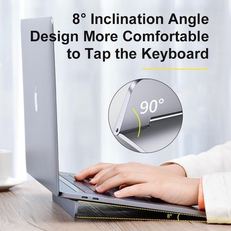 Adjustable desktop laptop stand