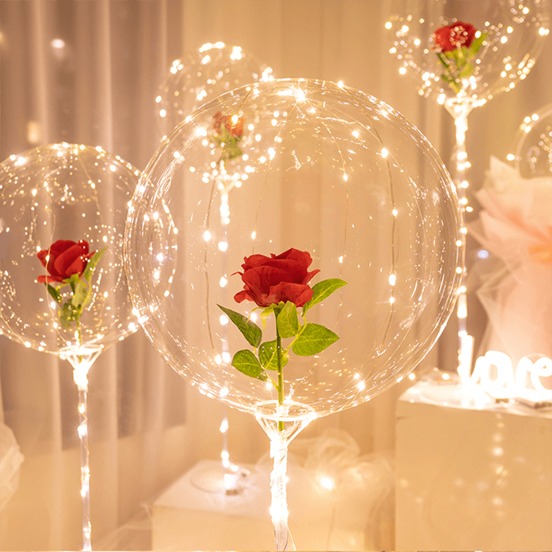 LED Luminous Balloon Rose Bouquet