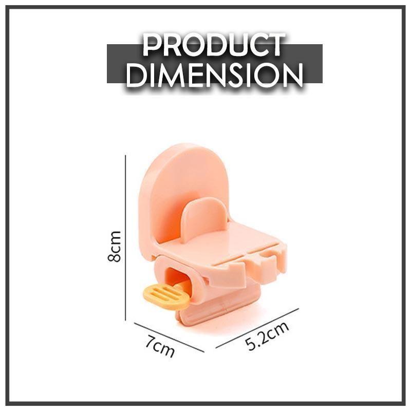 Toothbrush Holder And Rolling Toothpaste Squeezer