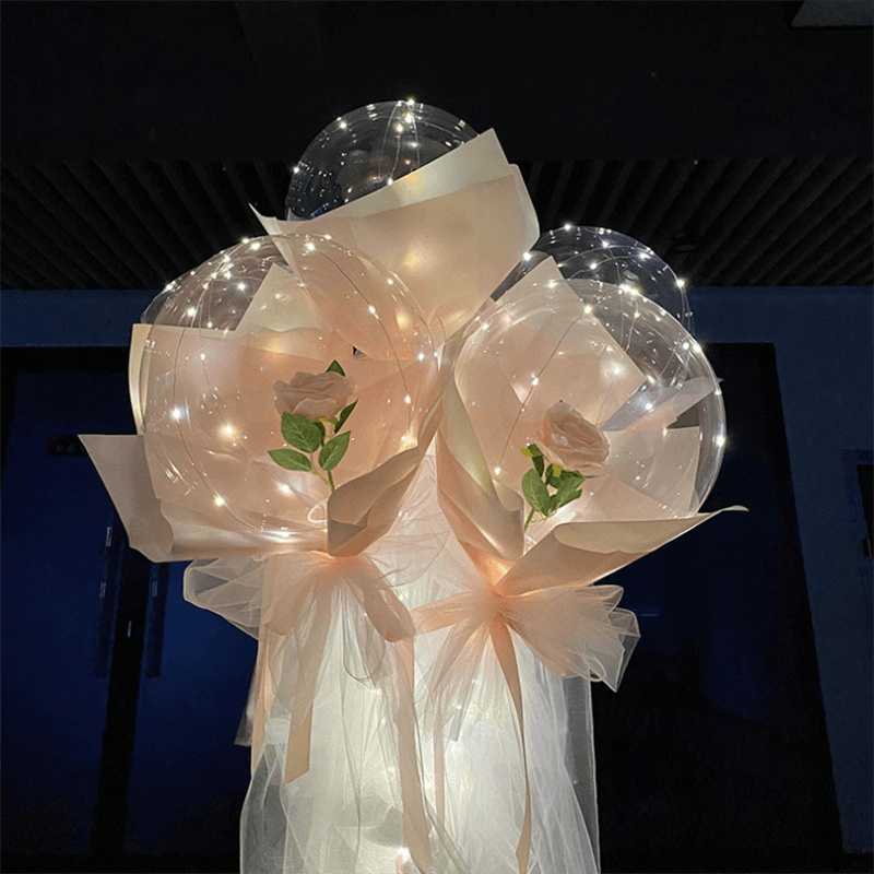 LED Luminous Balloon Rose Bouquet