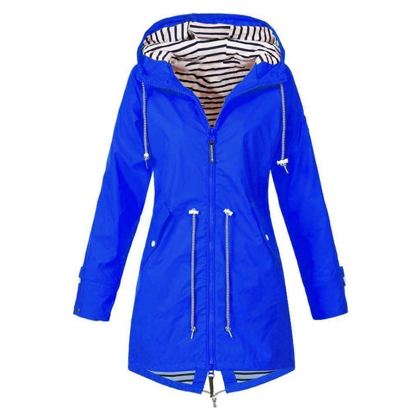 Waterproof foldable hooded jacket for women