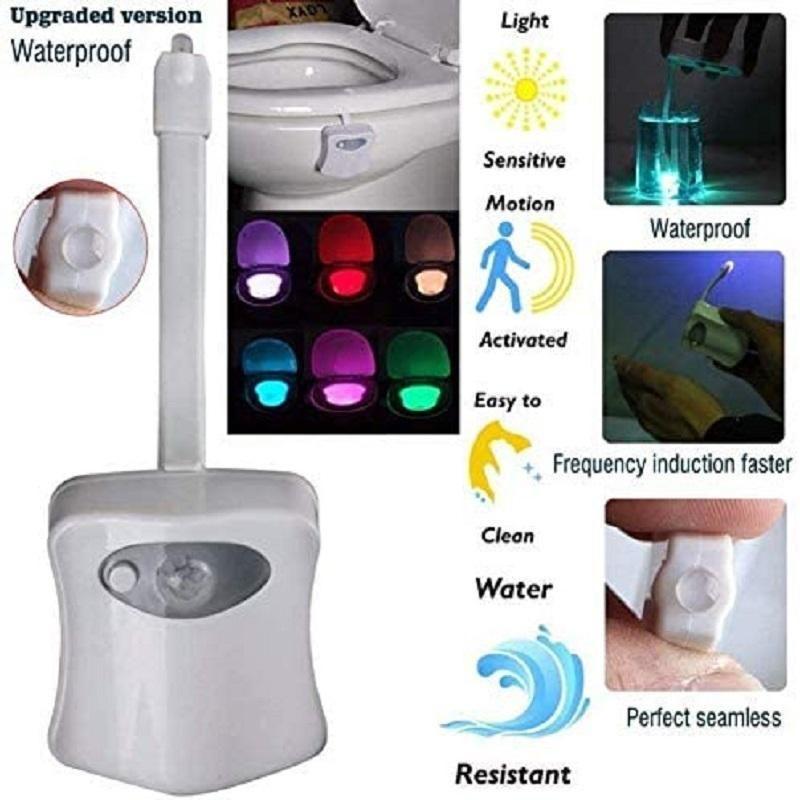 Toilet Cover Sensor Light Multi-function Toilet Night Light