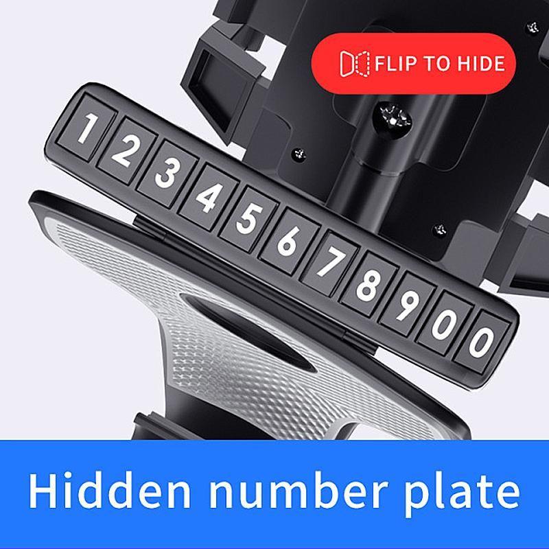 Car Dashboard Phone Holder with Number Plate