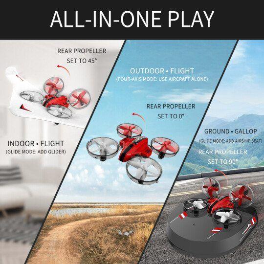 Water, land and air three-in-one drone flying toy