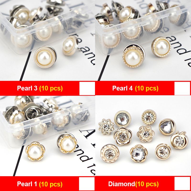 Metal craft replacement button pins, removable shirt buttons