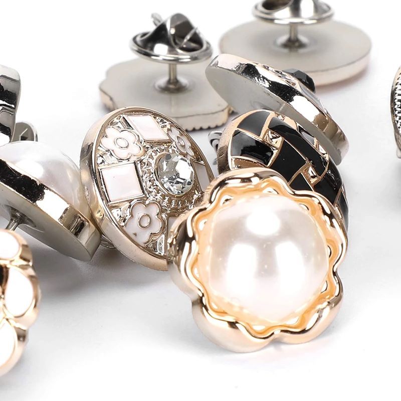 Metal craft replacement button pins, removable shirt buttons
