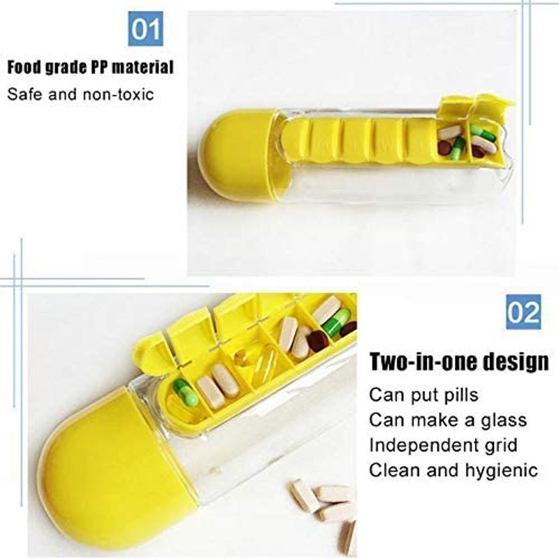 2 in 1 Daily Pill Box Water Bottle