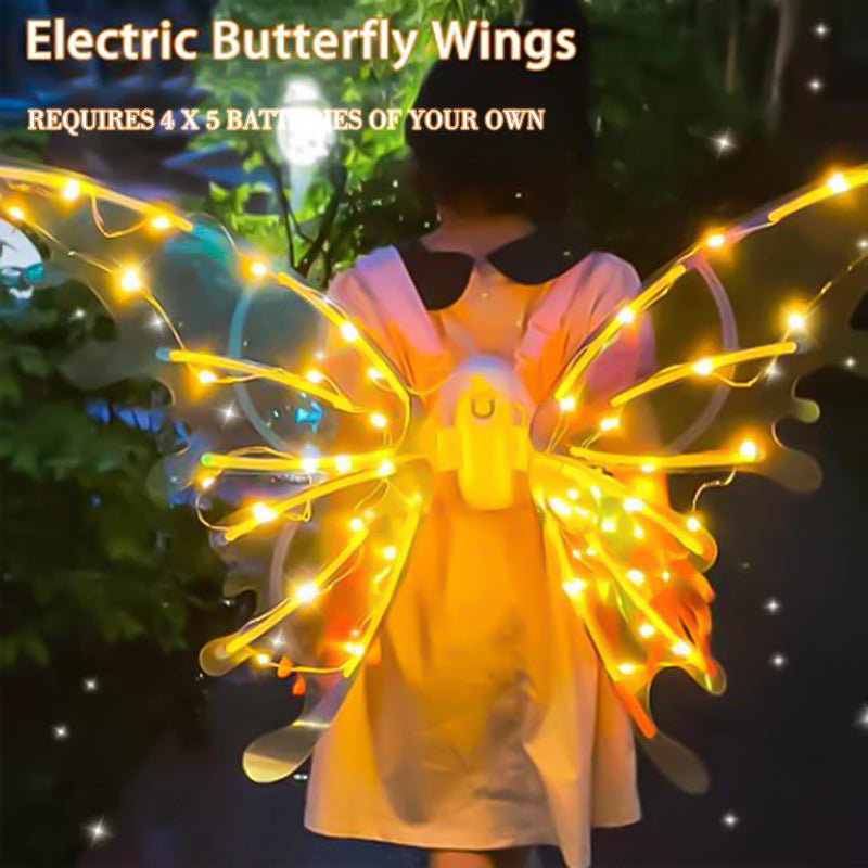 Electric fairy butterfly wings with LED lights