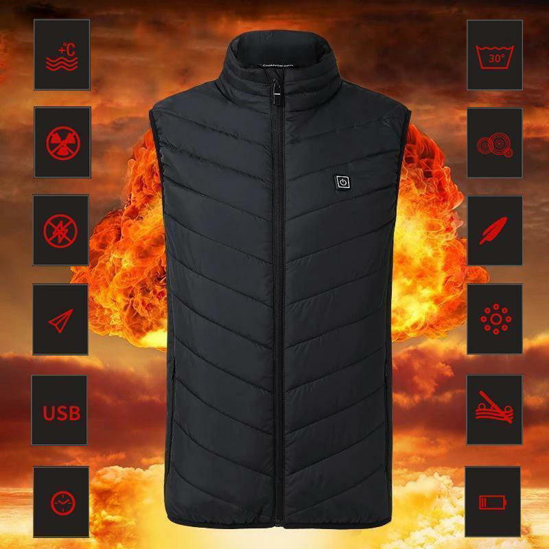 Heated Jacket, Winter Warm, USB Charged