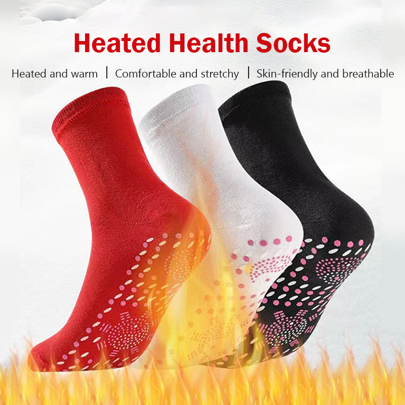 Self-heating soothing massage socks