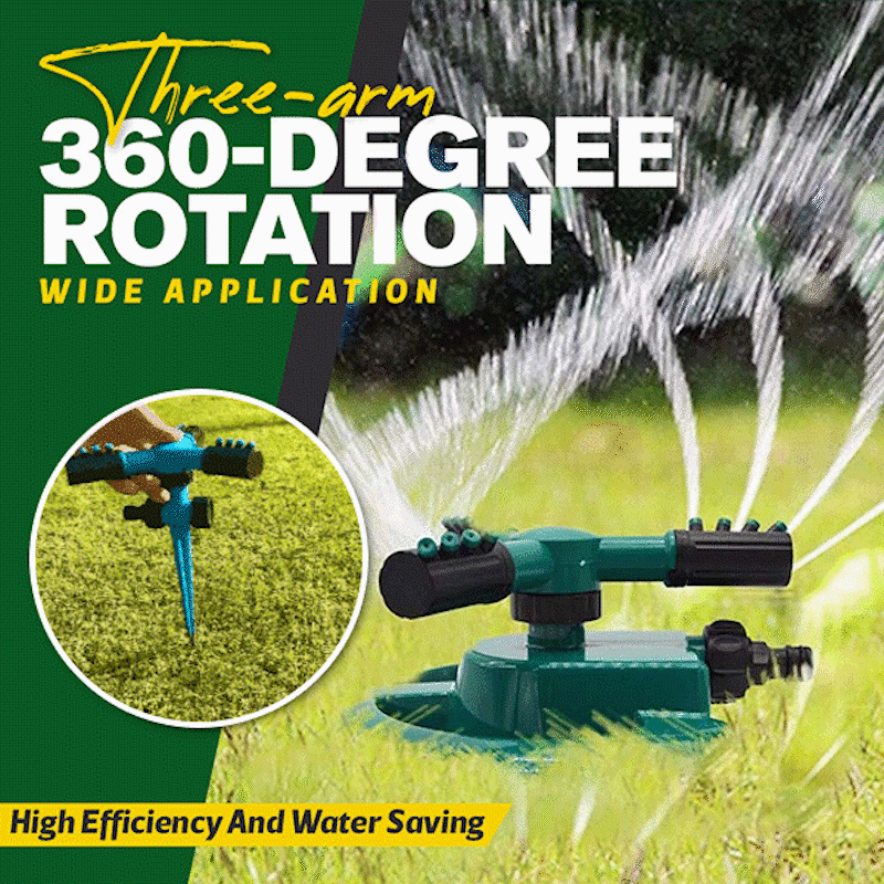 360-Degree Rotating Garden Sprinkler