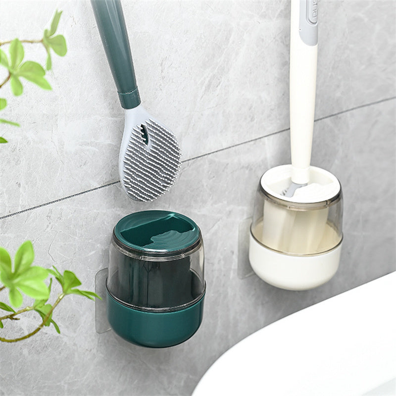 Punch-free  Long Handle Silicone Toilet Brush