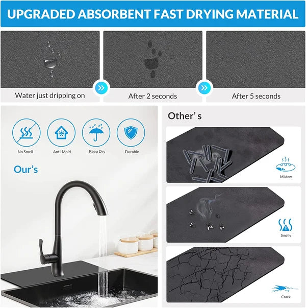 Diatomite Faucet Absorbent Mat