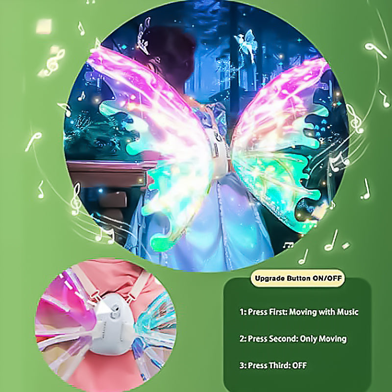 Electric fairy butterfly wings with LED lights