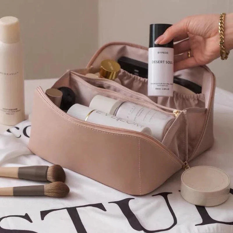 Large capacity makeup bag for travel