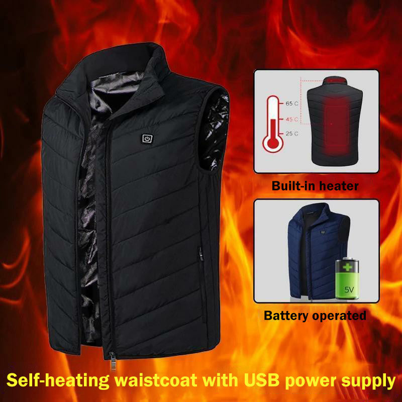 Heated Jacket, Winter Warm, USB Charged