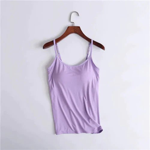 Camisole bra with built-in bra