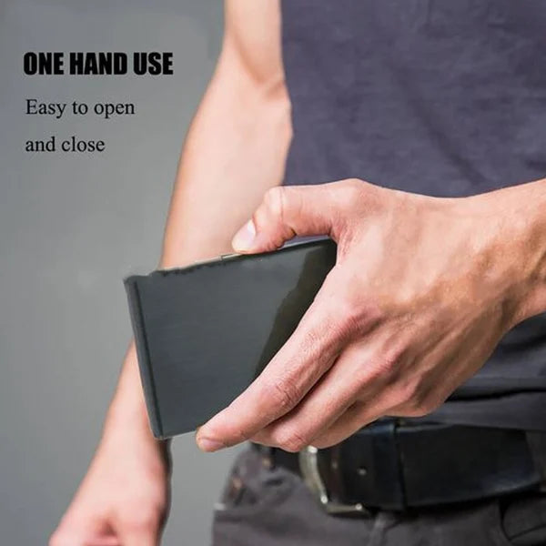 Ultra-thin anti-theft brush anti-demagnetization metal card case