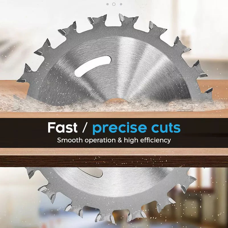 Double-sided alloy saw blade for woodworking