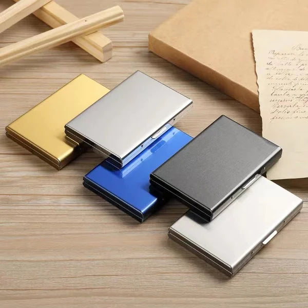 Ultra-thin anti-theft brush anti-demagnetization metal card case