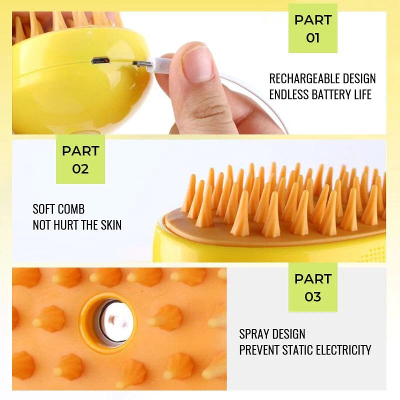 Spray liquid hair comb