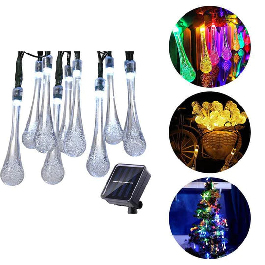 Water Drop Solar String Lights