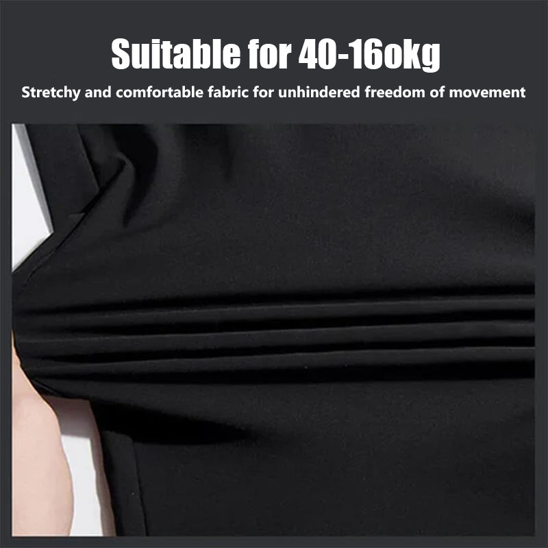 Men's stretch shorts in icy silk, large size