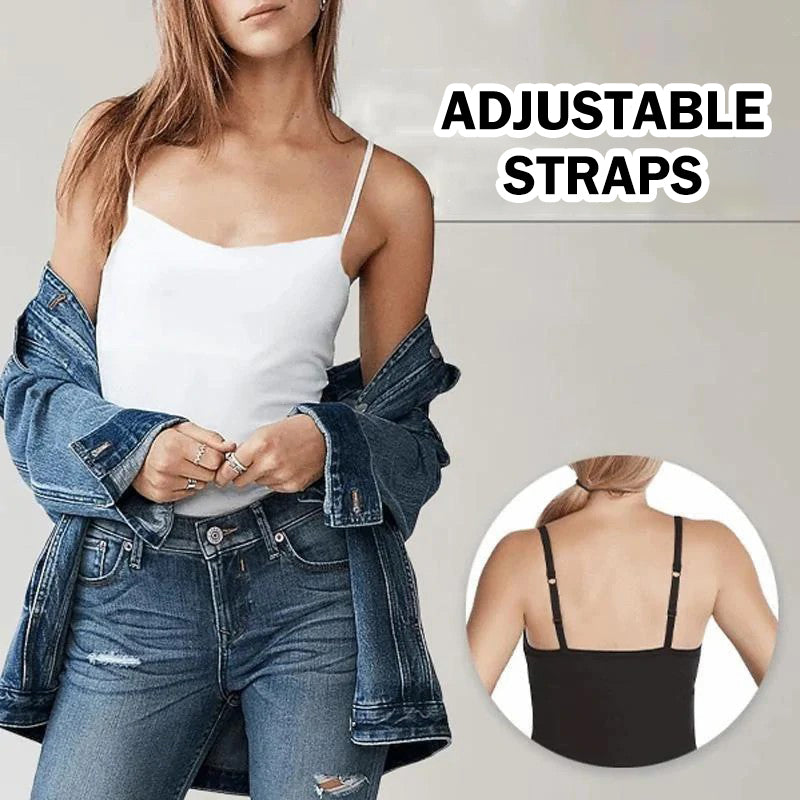 Camisole bra with built-in bra
