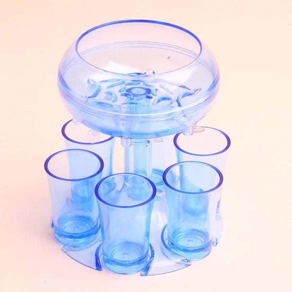 Dispenser and holder for 6 liqueur glasses