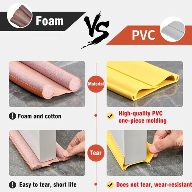 Sealing strip for the bottom of the door