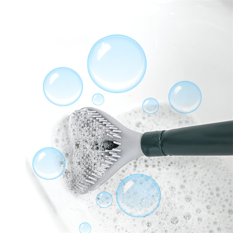 Punch-free  Long Handle Silicone Toilet Brush