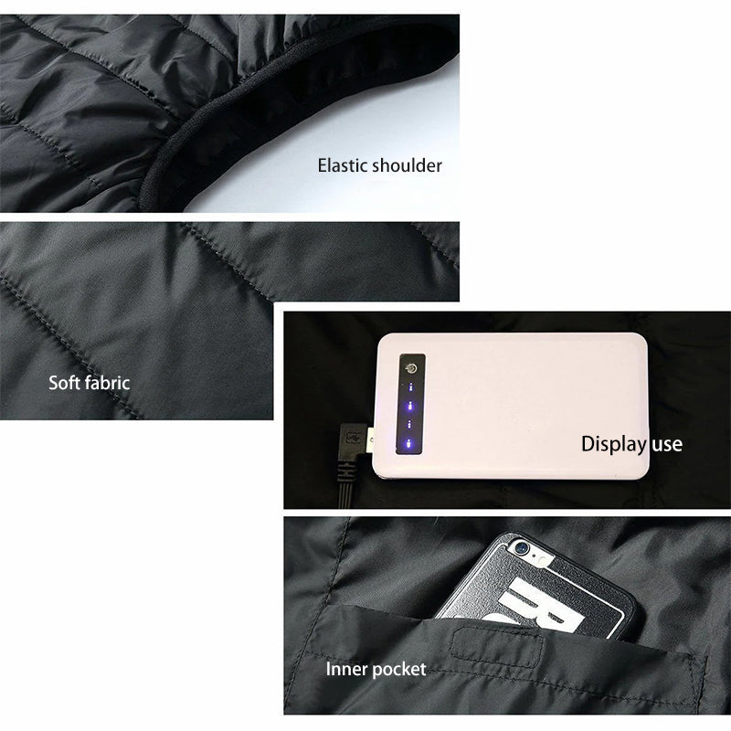 Heated Jacket, Winter Warm, USB Charged