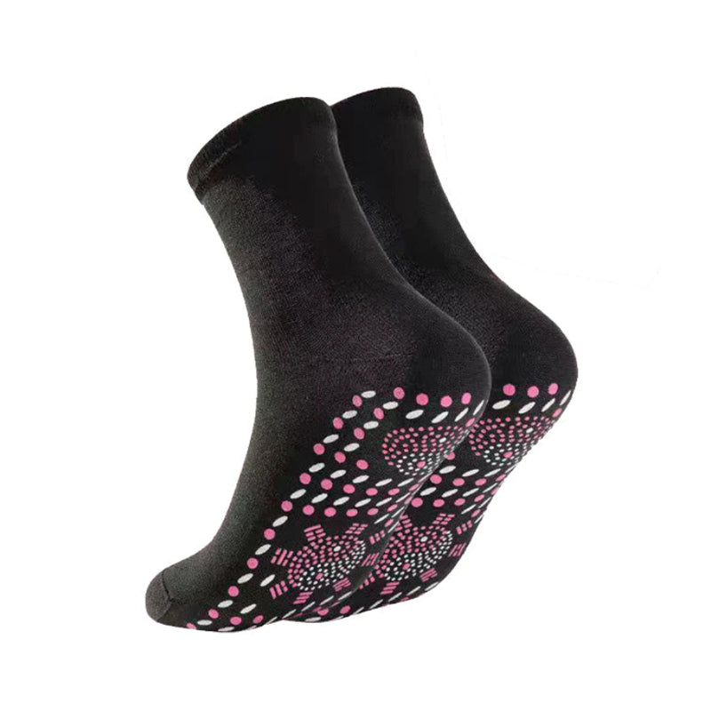 Self-heating soothing massage socks